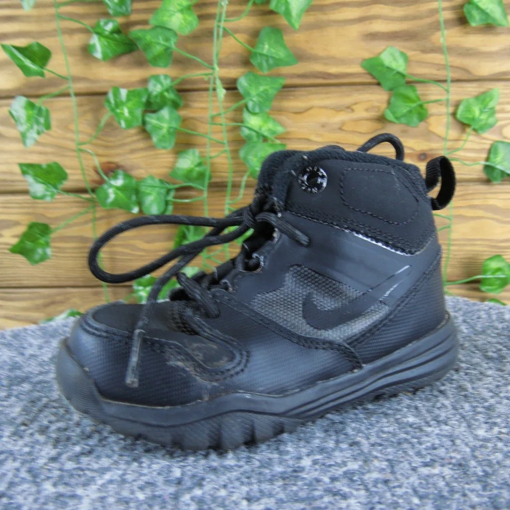 Nike Dual Fusion‎ Hills Mid Toddler 7 Black Synthetic Lace-Up Boots Durable